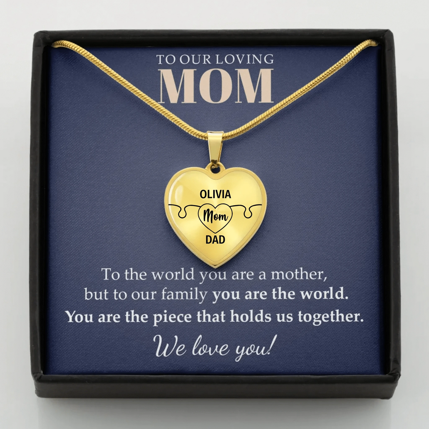 You are The piece mockup for teeinblue gold to MOM