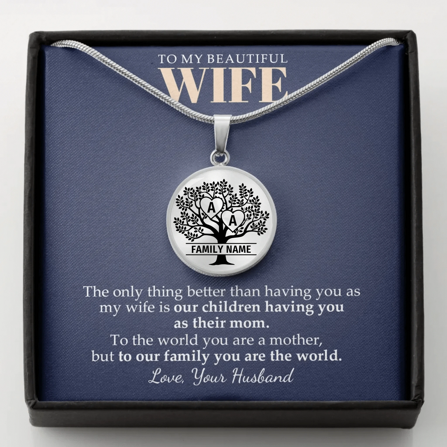 To Wife - Only Thing Better family tree necklace mockup for teeinblue