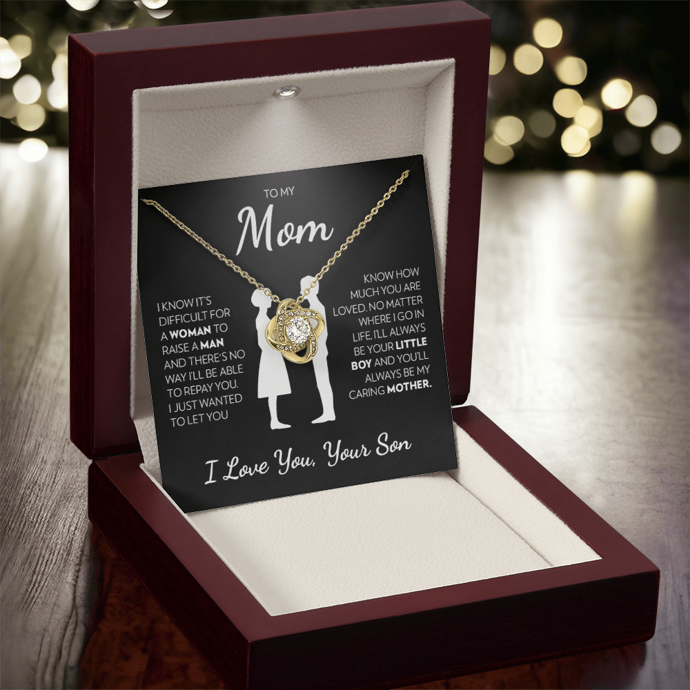 Son to Mom - Caring Mother - Love Knot Necklace