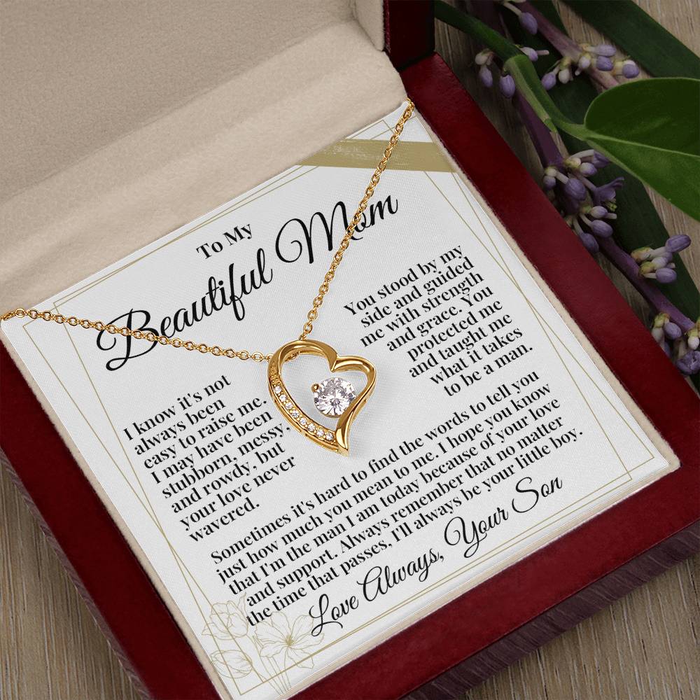 To My Mom (From Son) - Always Remember - Forever Love Necklace