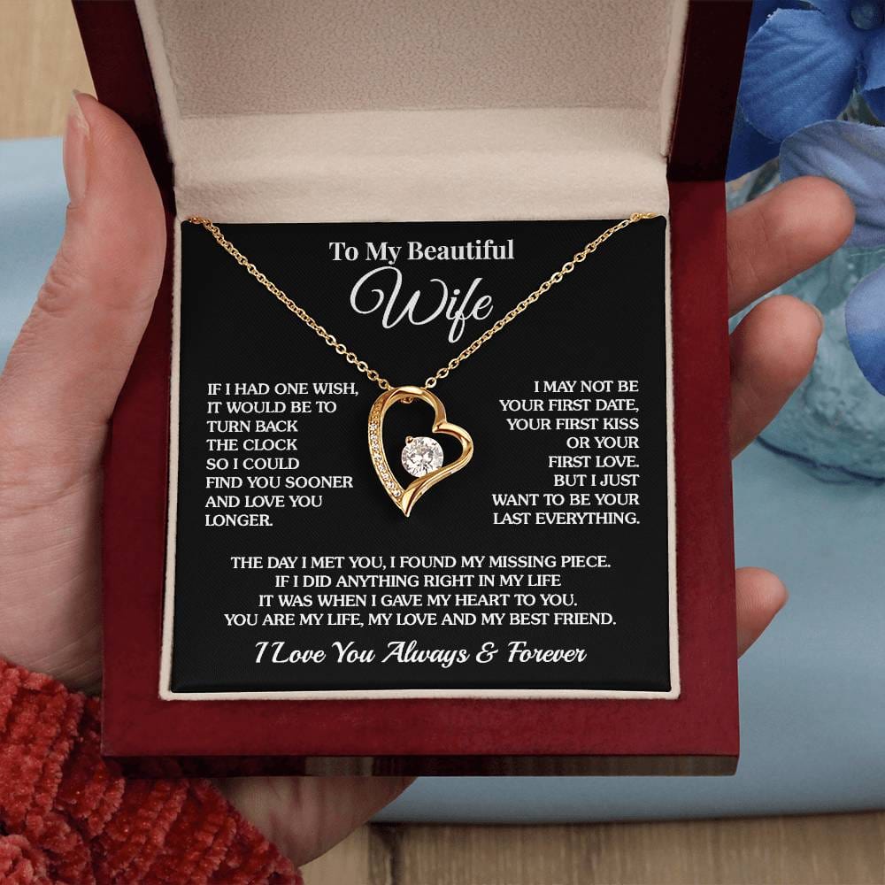 To My Wife - One Wish - Forever Love Necklace