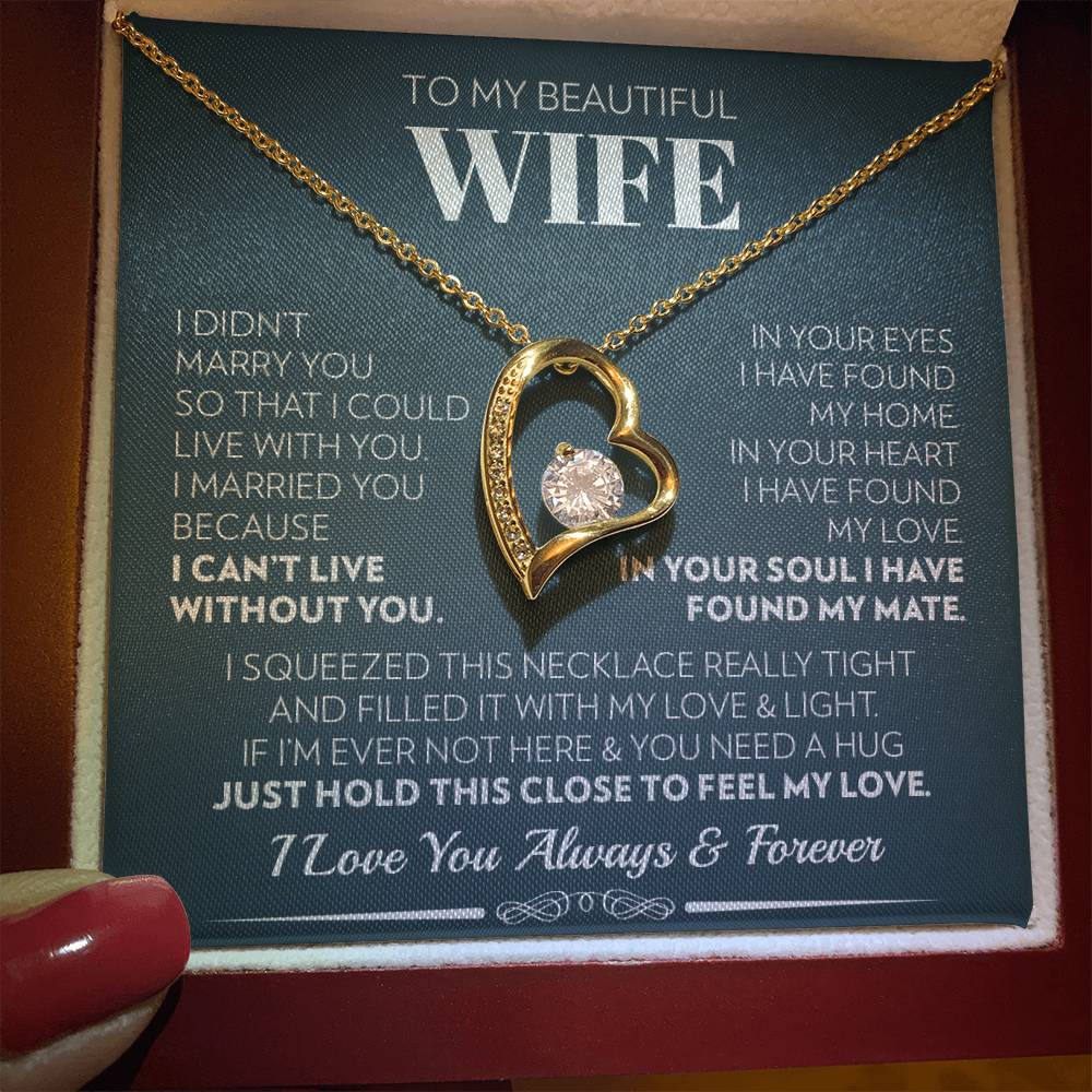 To My Wife - My Mate - Forever Love Necklace