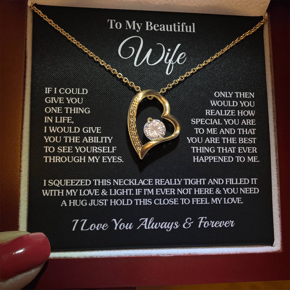 To My Wife - The Best Thing - Forever Love Necklace