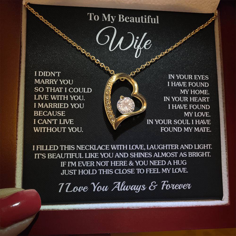 To My Wife - Bright - Forever Love Necklace