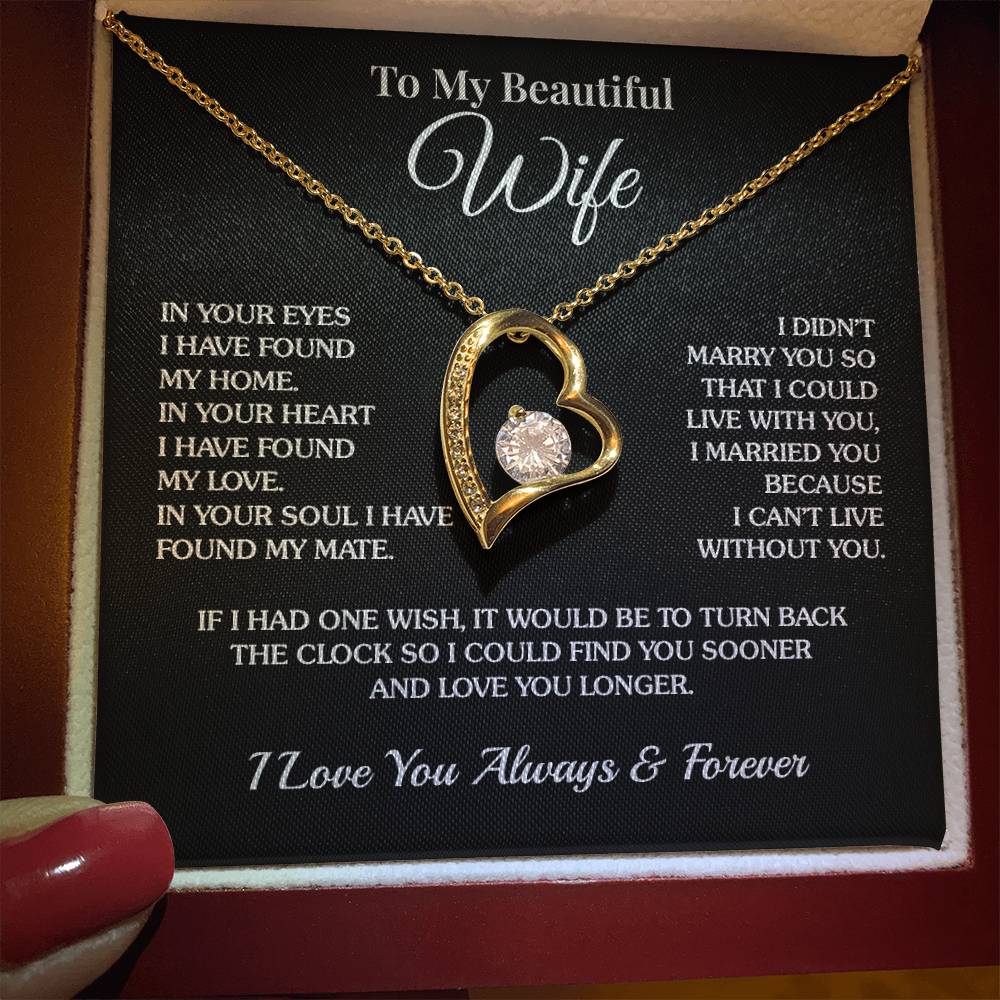 To My Wife - My Home - Forever Love Necklace
