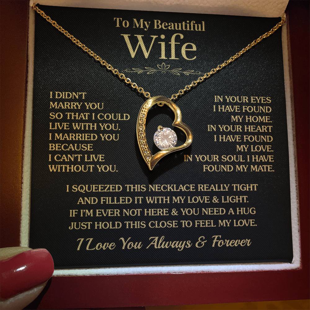 To My Wife - My Mate - Forever Love Necklace