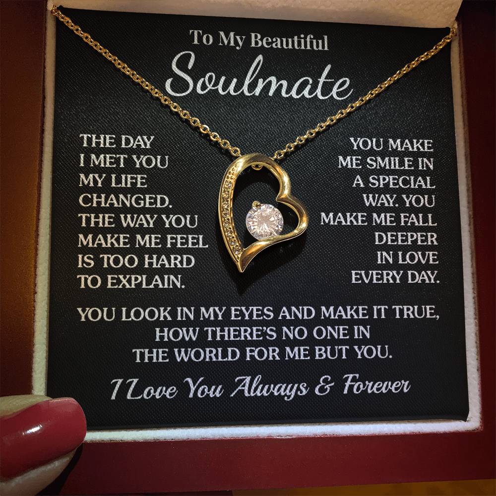 To My Soulmate - No One But You - Forever Love Necklace