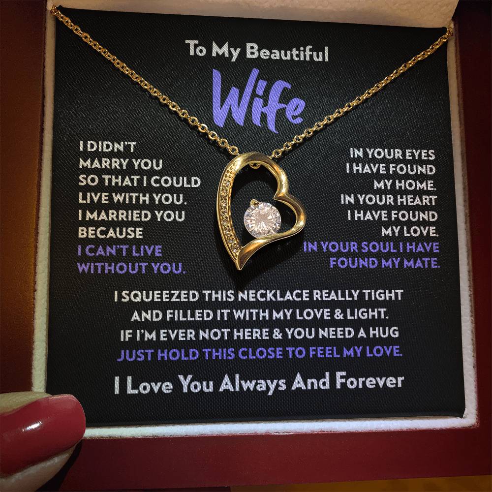 To My Wife - My Mate - Forever Love Necklace