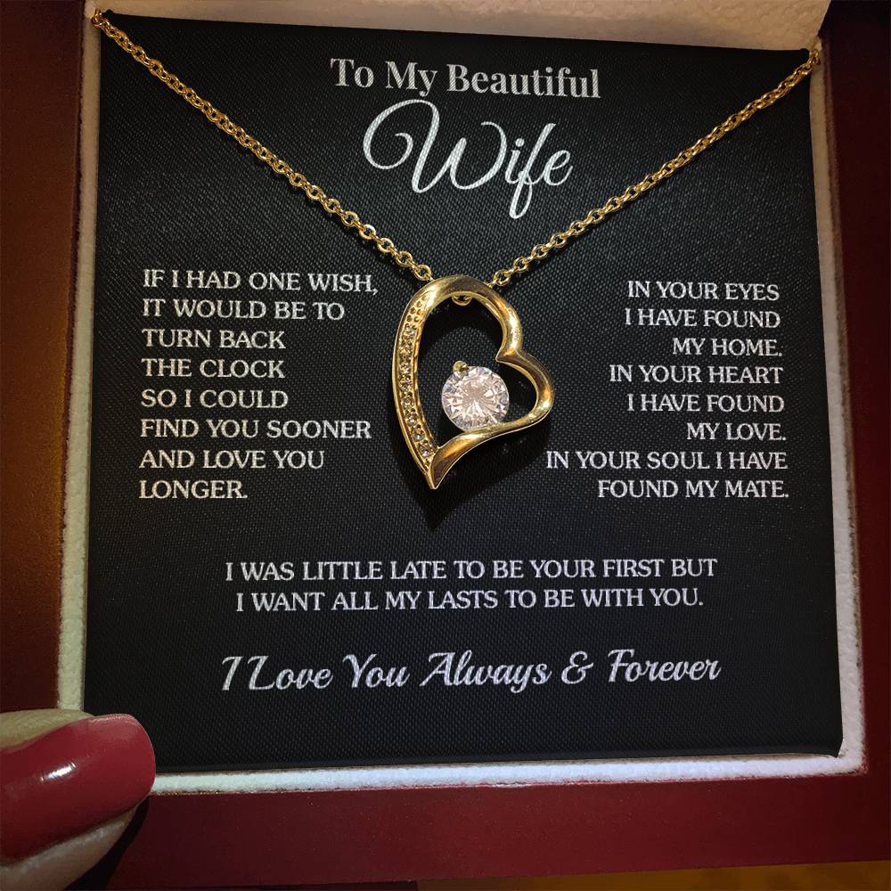 To My Wife - One Wish - Forever Love Necklace