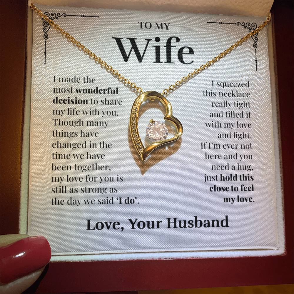 To My Wife - Share My Life - Forever Love Necklace