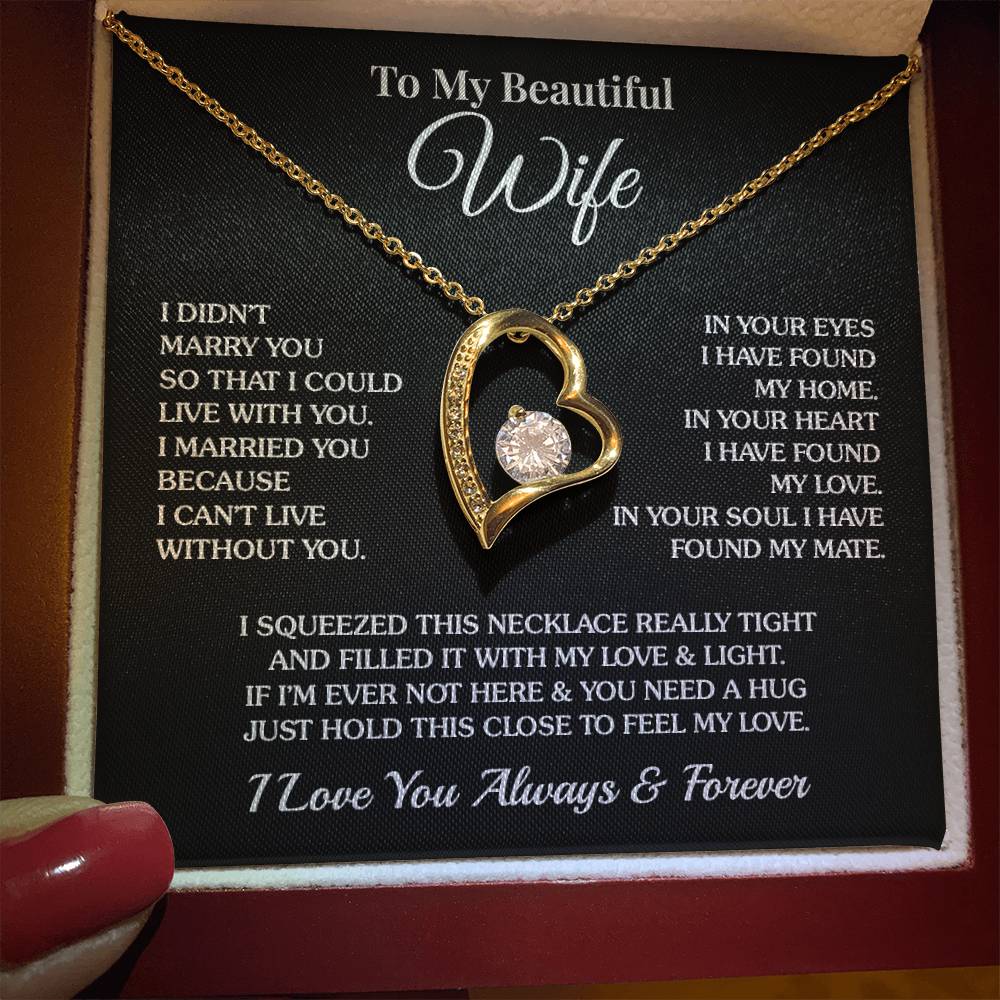 To My Wife - My Mate - Forever Love Necklace