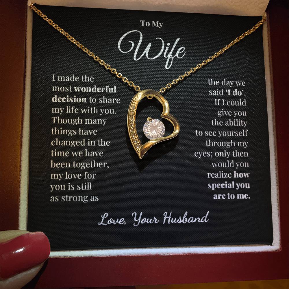 To My Wife - Still As Strong - Forever Love Necklace