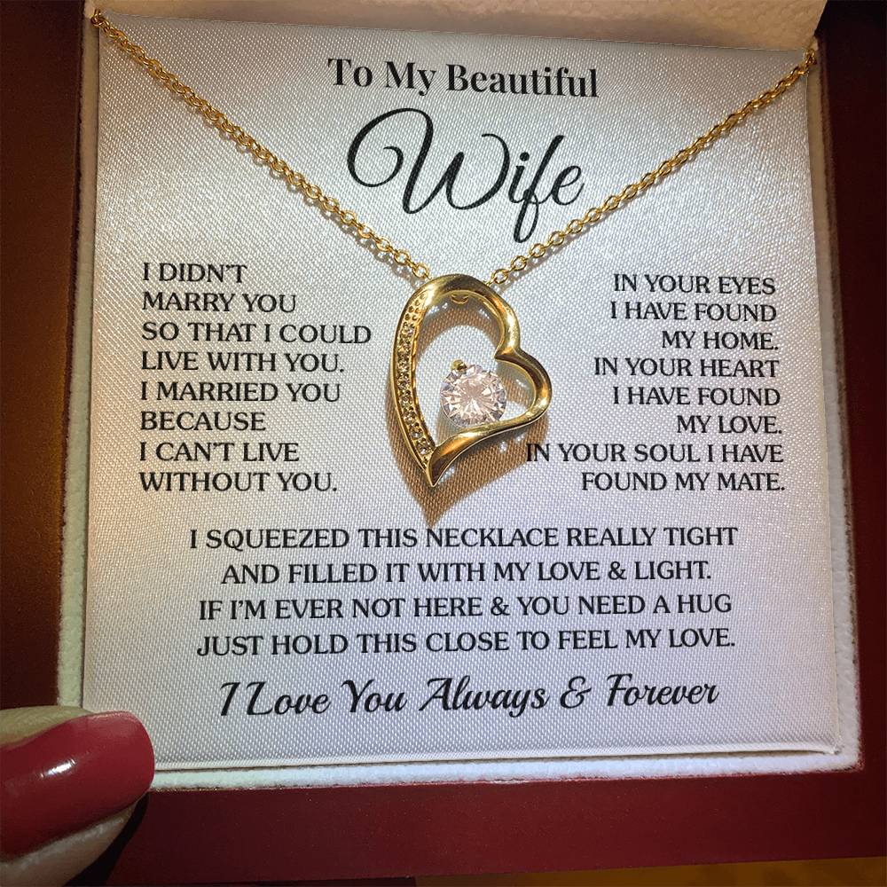 To My Wife - My Mate - Forever Love Necklace