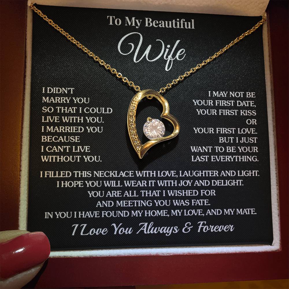 To My Wife - My Mate - Forever Love Necklace