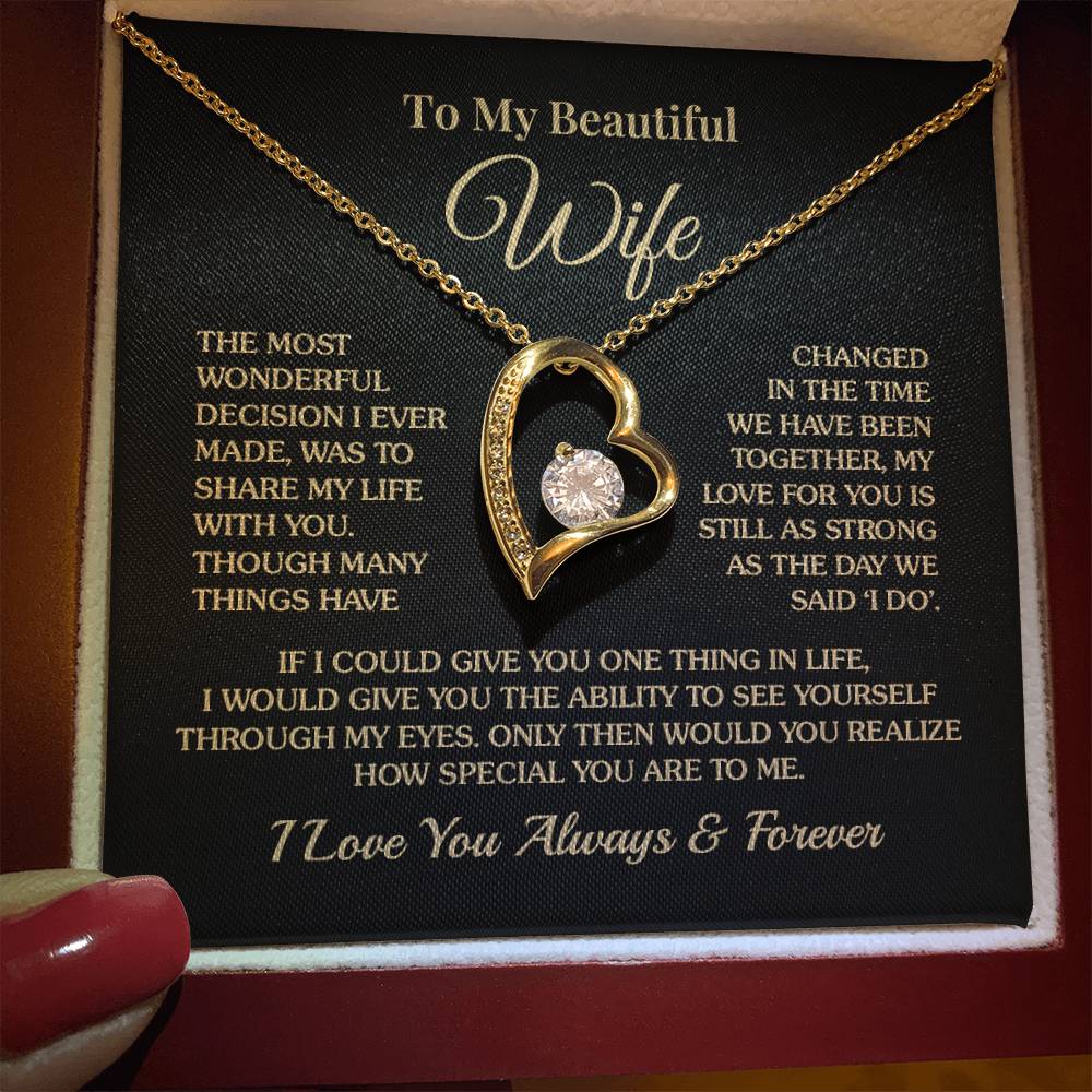 To My Beautiful Wife - Still As Strong - Forever Love Necklace
