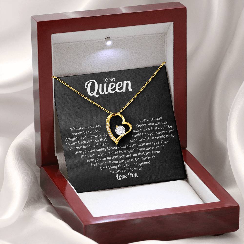 To My Queen - I Will Forever Love You - Forever Love Necklace