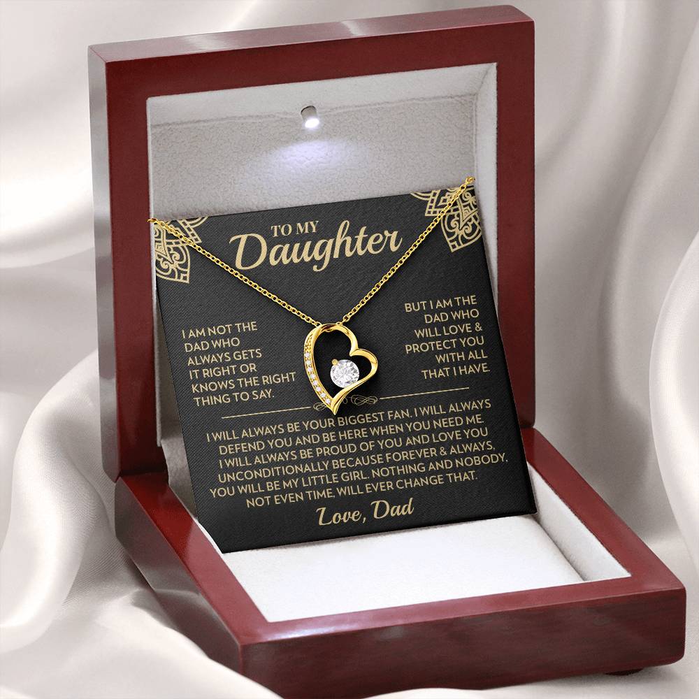 To My Daughter (From Dad) - Love and Protect - Forever Love Necklace