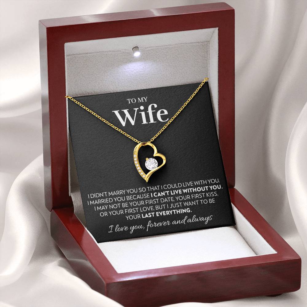 To My Wife - Because - Forever Love Necklace