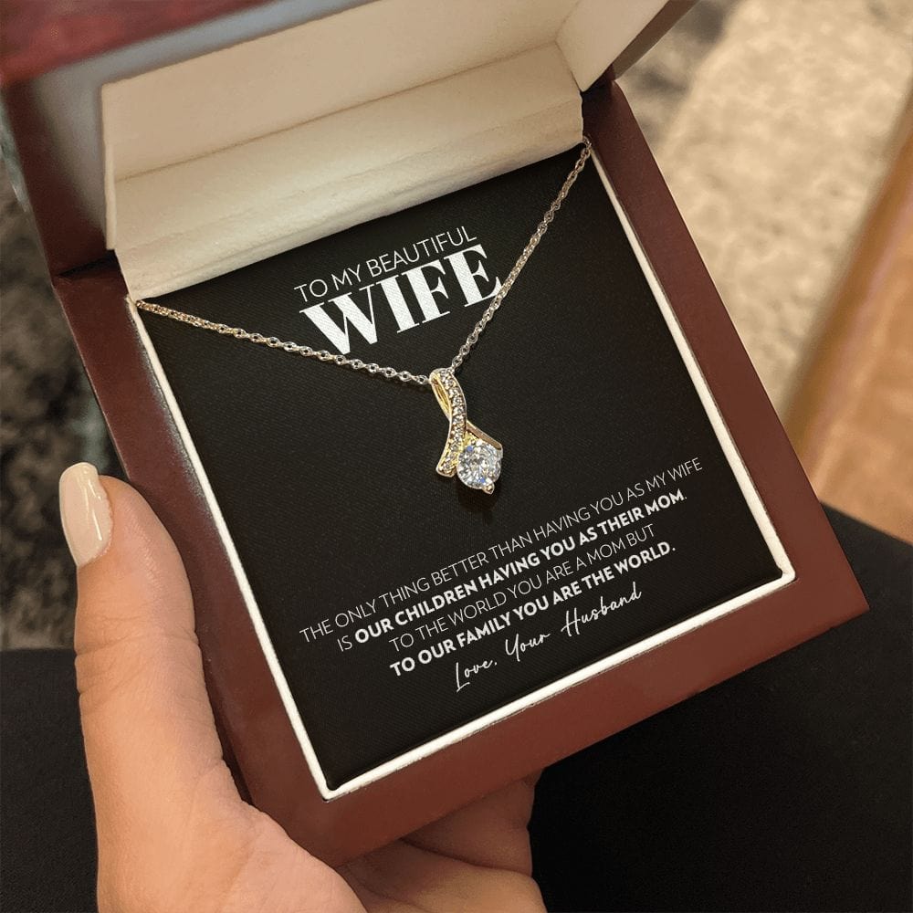 To My Wife - Only Thing Better (Black) - Alluring Beauty Necklace
