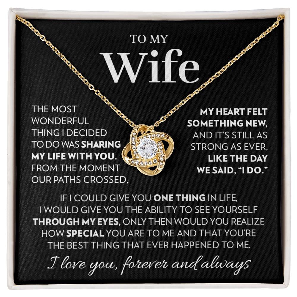 To My Wife - Our Paths - Love Knot Necklace