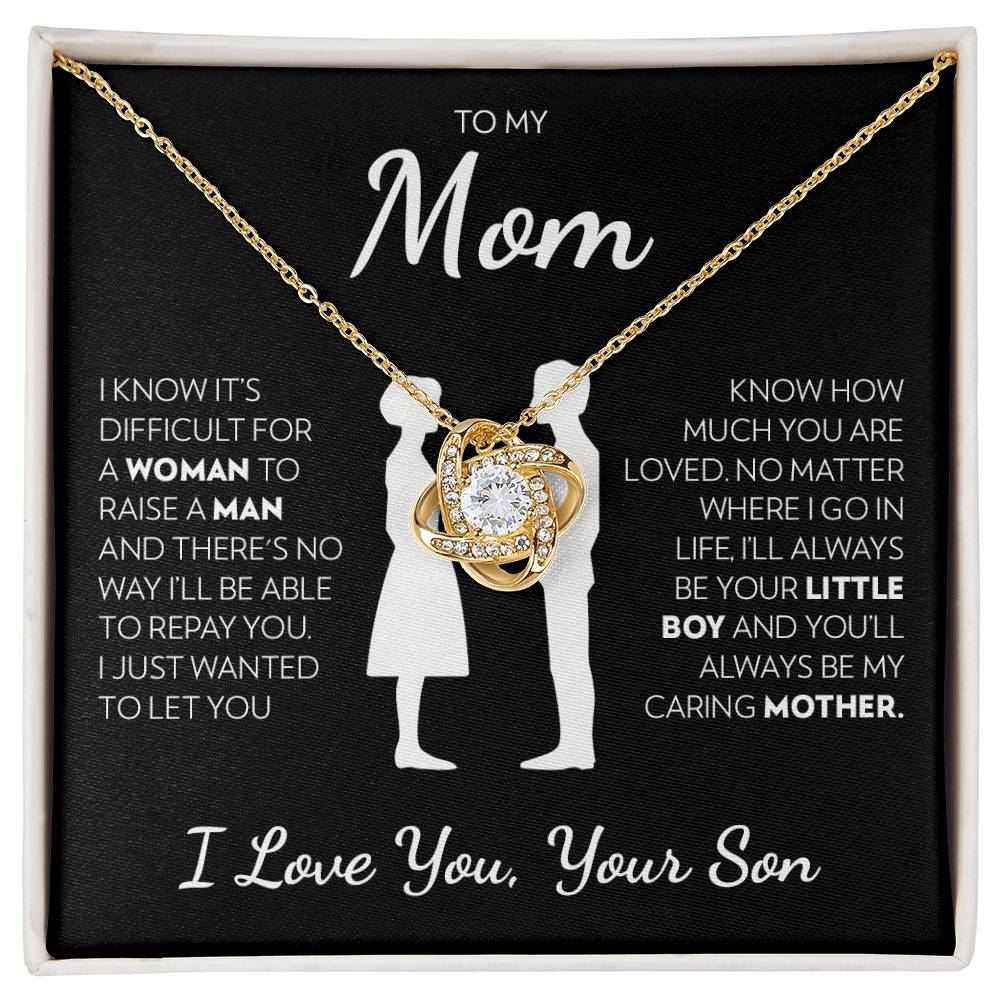Son to Mom - Caring Mother - Love Knot Necklace