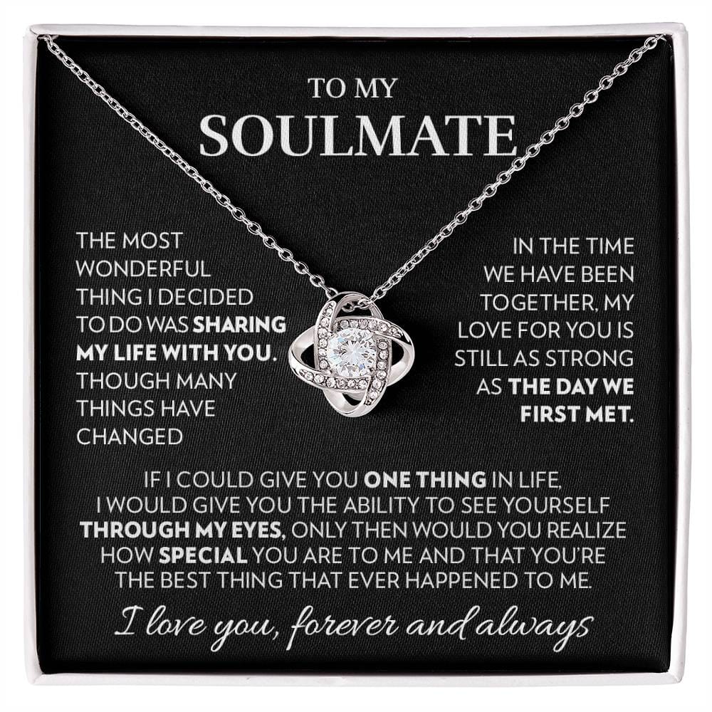 To My Soulmate - Together - Love Knot Necklace