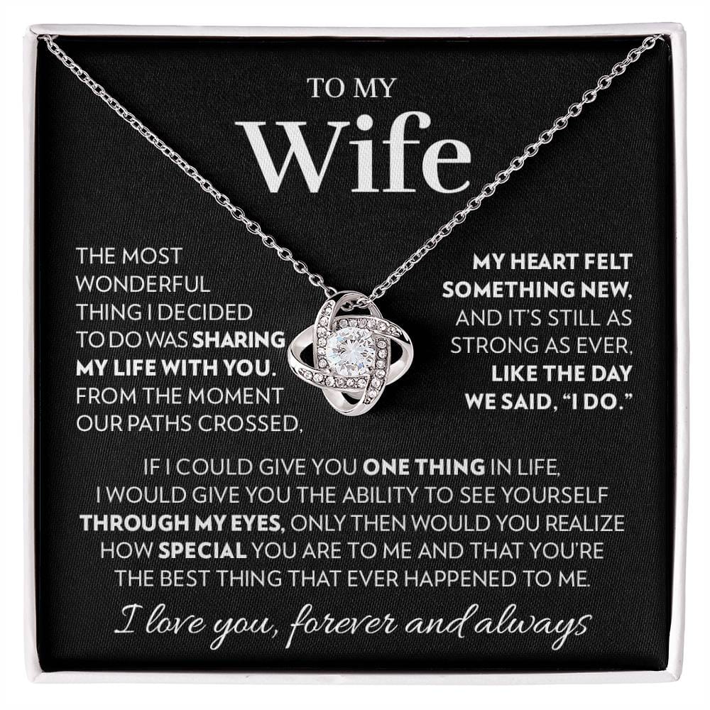 To My Wife - Our Paths - Love Knot Necklace