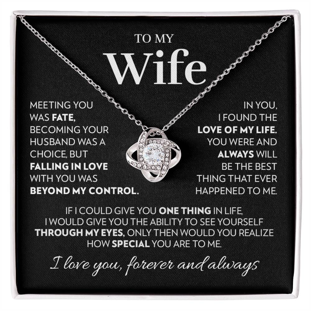 Gift for Wife - Love of My Life - Love Knot Necklace