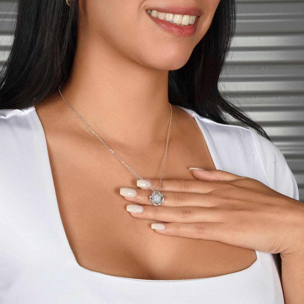 Daughter (From Dad) - Keep Moving Forward - Love Knot Necklace