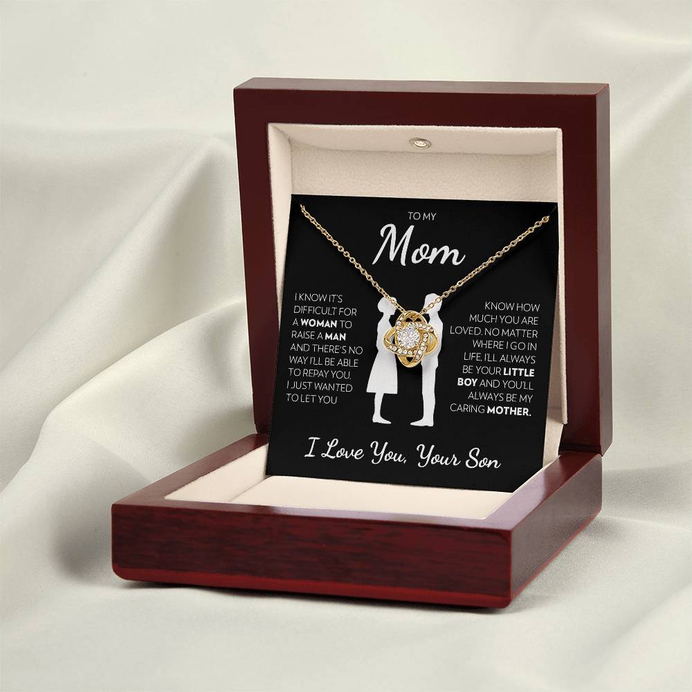 Son to Mom - Caring Mother - Love Knot Necklace
