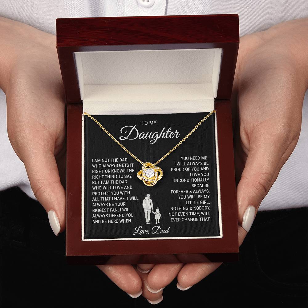 To My Daughter (from Dad) - With All That I Have - Love Knot Necklace