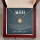 Mom (From Son) - Forever Grateful - Love Knot Necklace