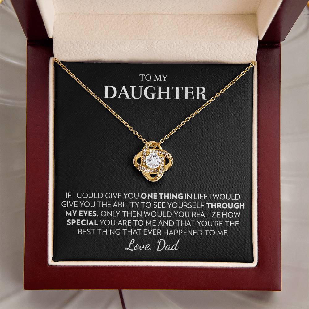 To My Daughter (From Dad) - Realize - Love Knot Necklace
