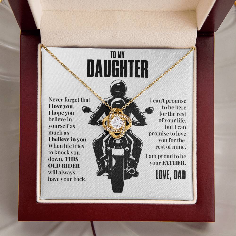 To Daughter (From Dad) - This Old Rider - Love Knot Necklace
