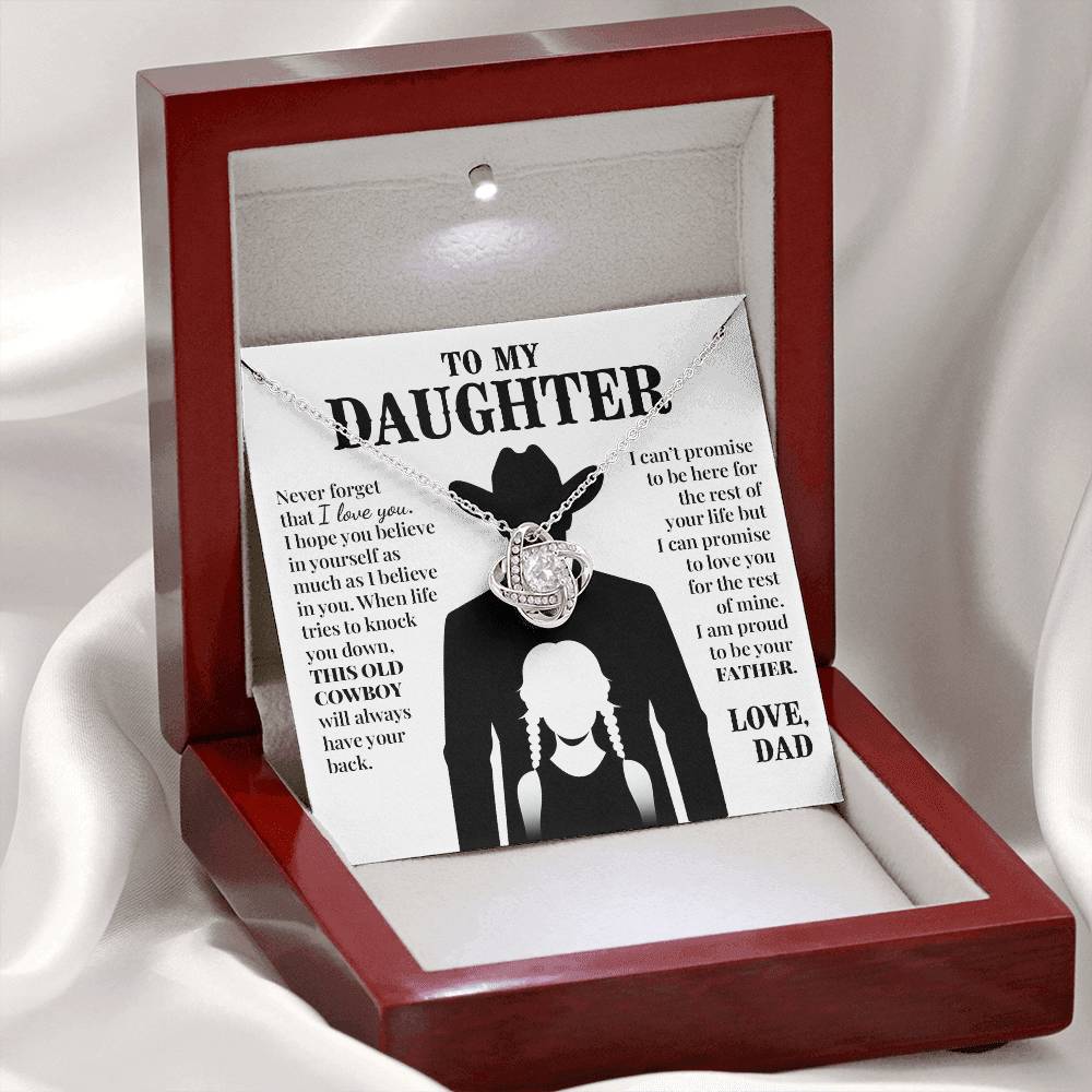 To Daughter (From Dad) - This Old Cowboy - Love Knot Necklace