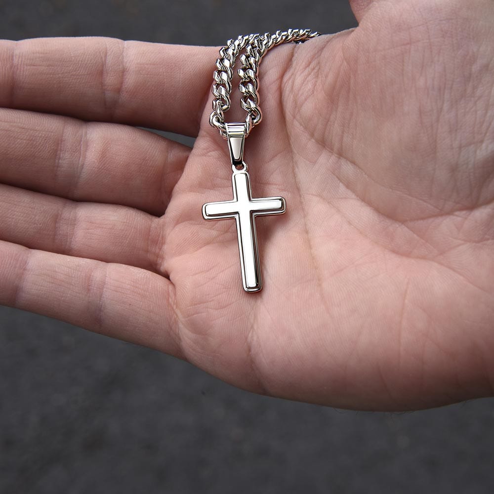 Grandson - Believe - Cuban Chain Cross Necklace