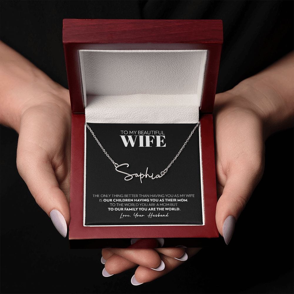 Wife - Only Thing Better - Signature Style Name Necklace
