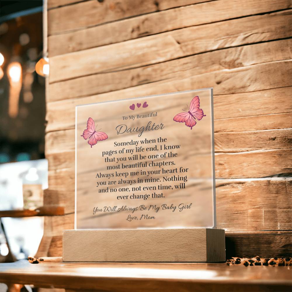To My Beautiful Daughter (from Mom) - Pages of My Life - Acrylic Plaque