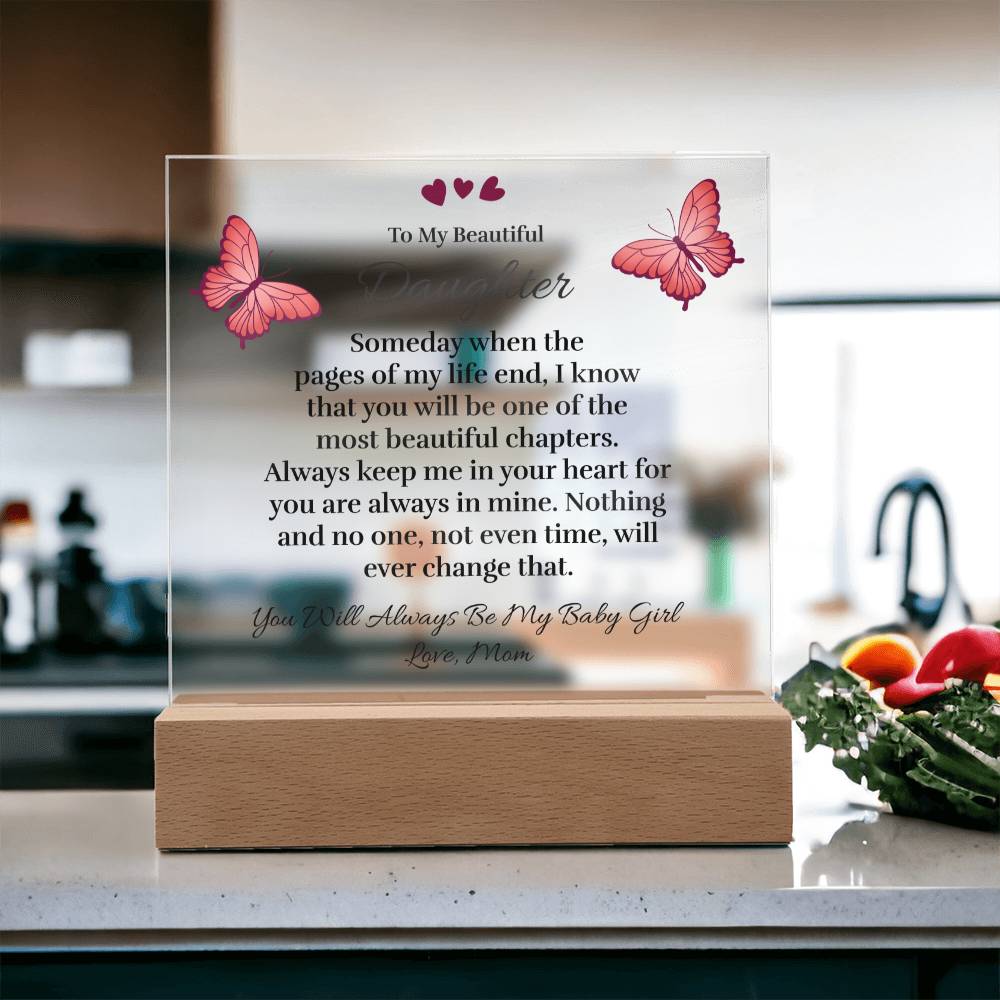 To My Beautiful Daughter (from Mom) - Pages of My Life - Acrylic Plaque