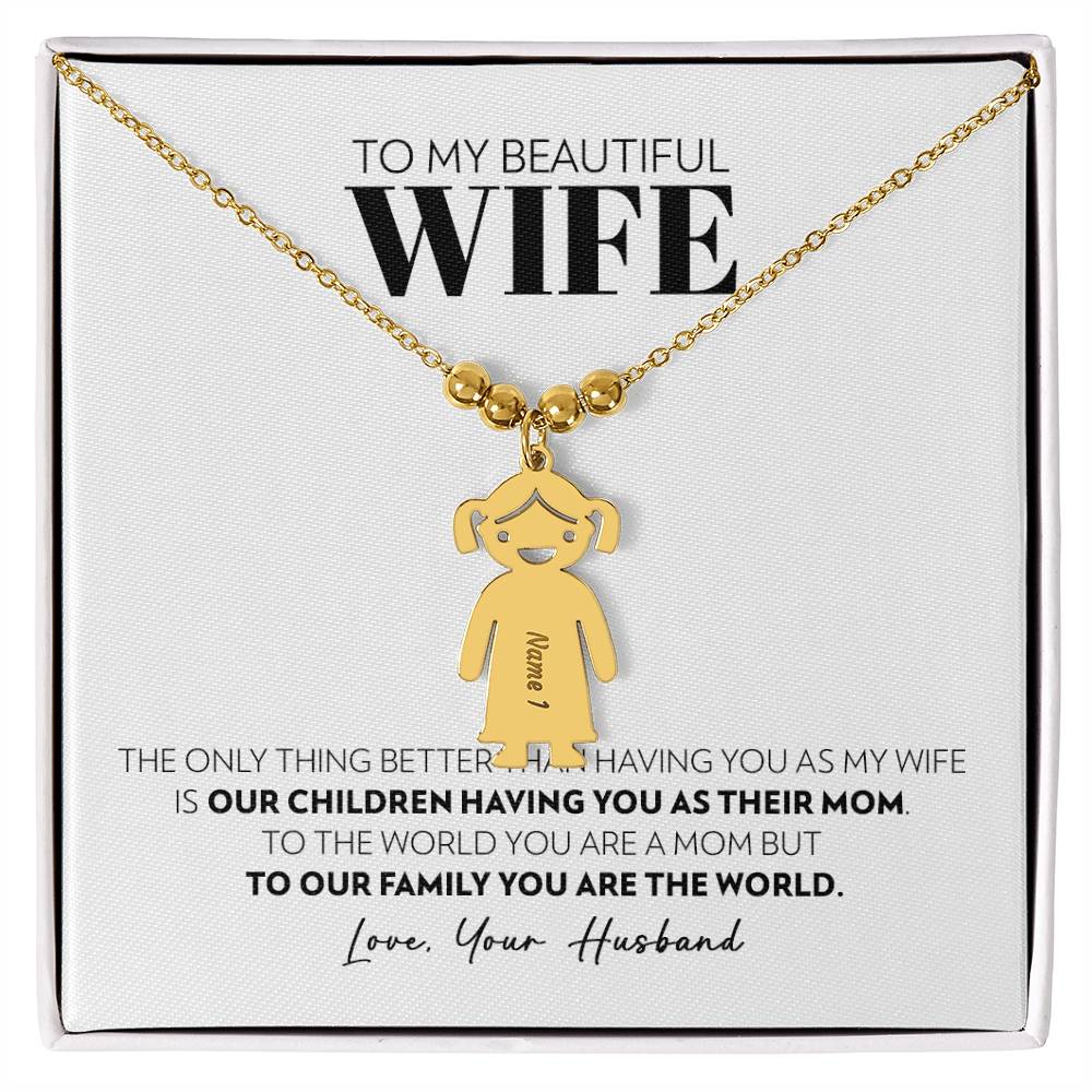 Wife - Only Thing Better - Custom Kids Charm Necklace