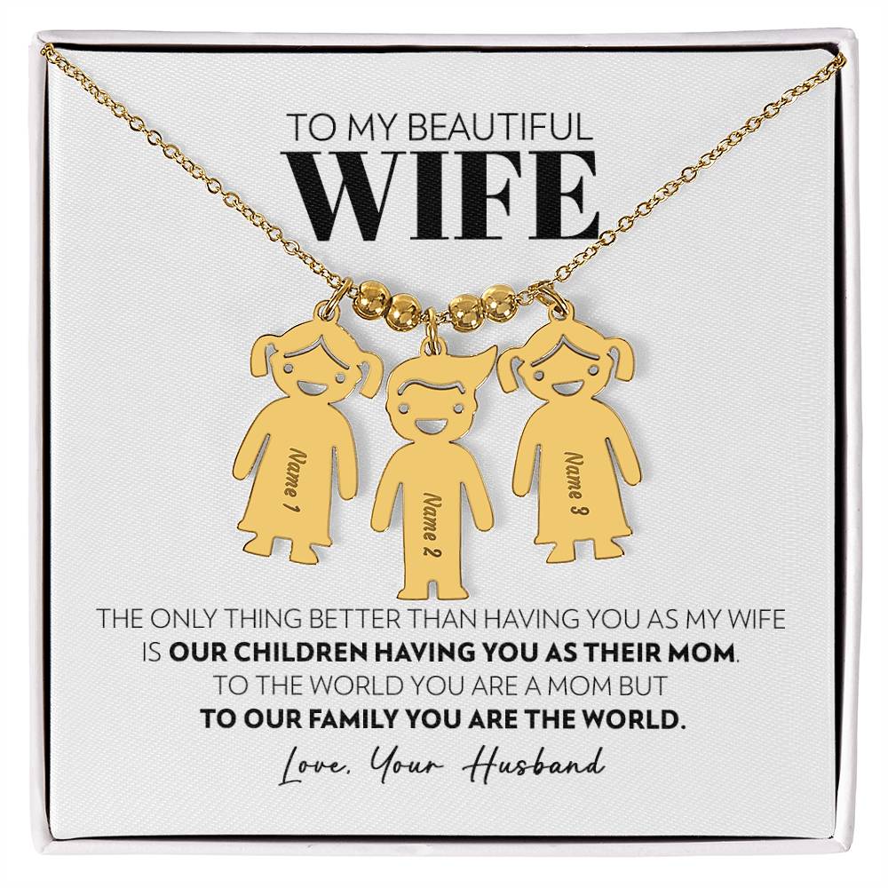 Wife - Only Thing Better - Custom Kids Charm Necklace