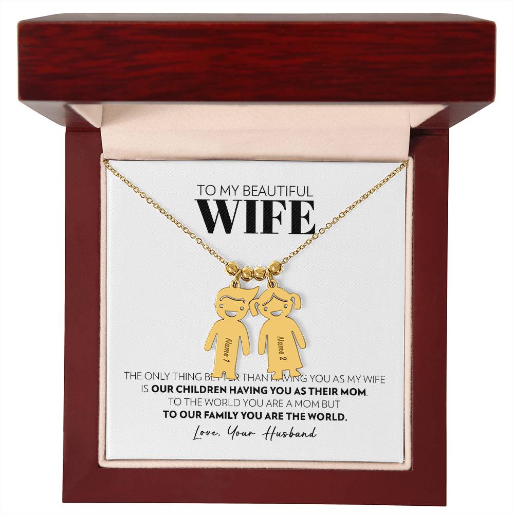 Wife - Only Thing Better - Custom Kids Charm Necklace
