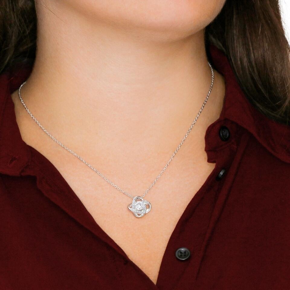 Granddaughter - If there Is Ever A Day - Love Knot Necklace - Custom Signature