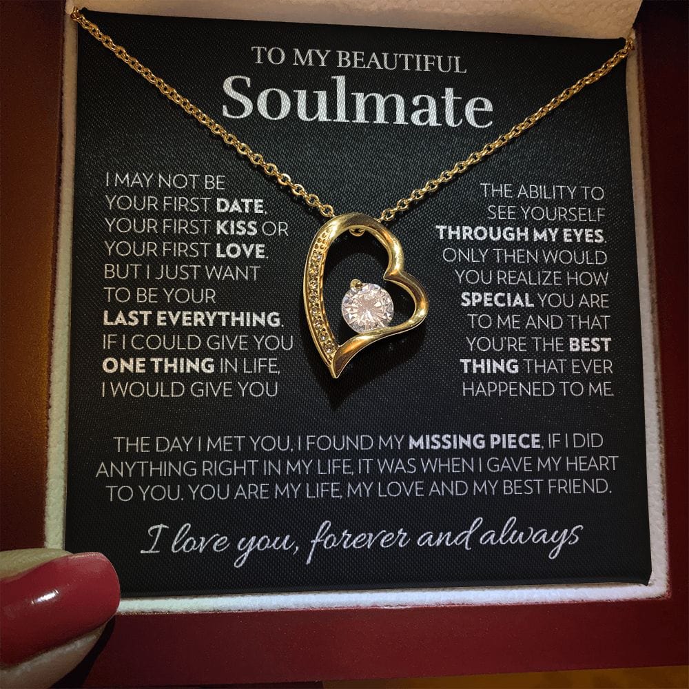 To My Soulmate - My Heart - Forever Love Necklace