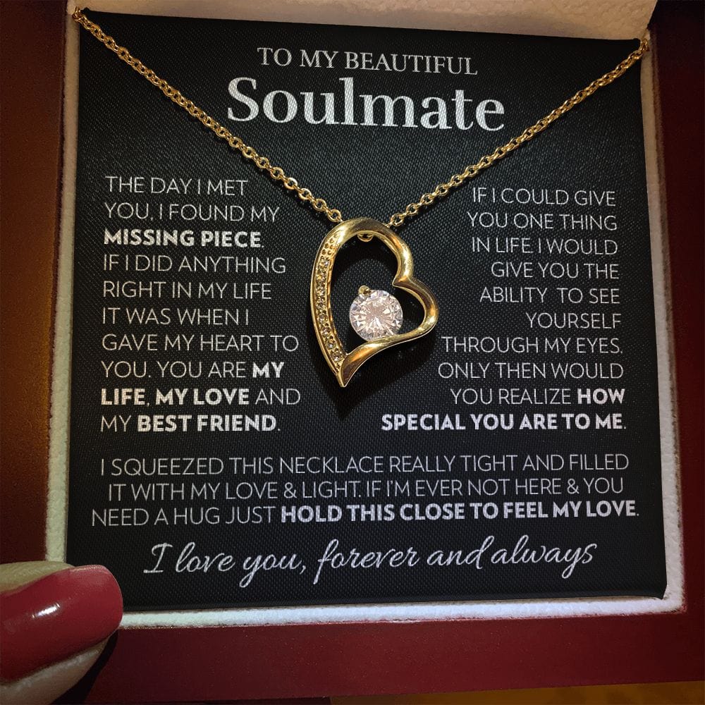 To My Soulmate - You Are My Life - Forever Love Necklace