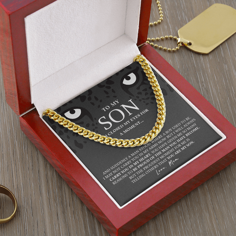 Son (From Mom) - Suddenly A Man - Cuban Link Chain Necklace