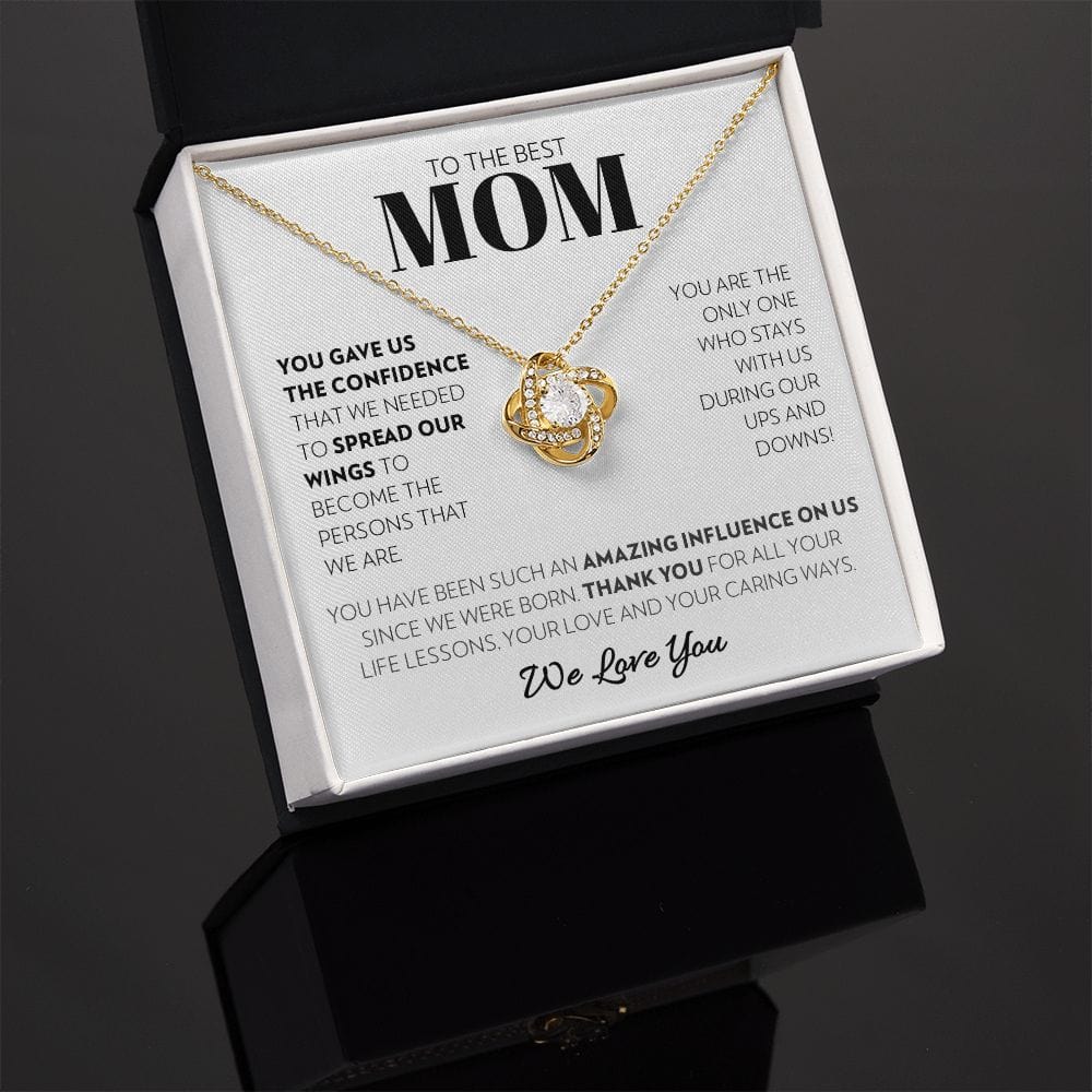 Mom (From Children) - Spread Our Wings - Love Knot Necklace