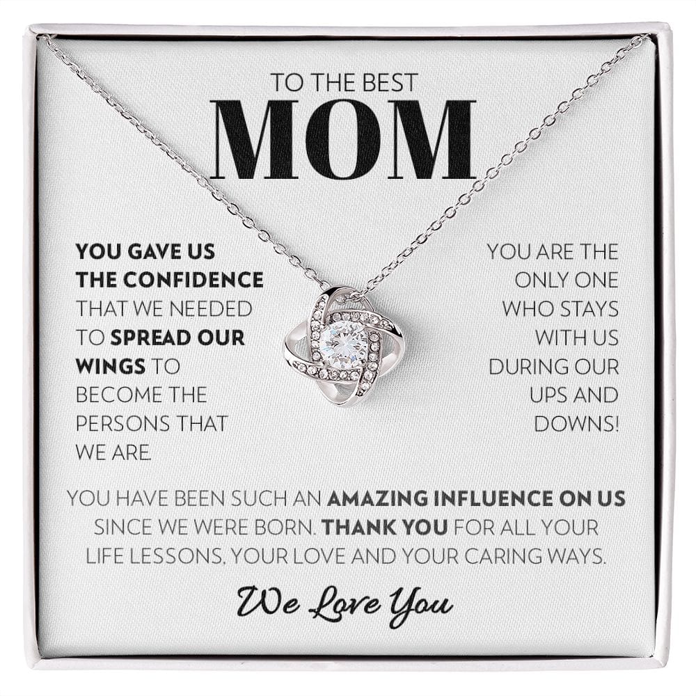 Mom (From Children) - Spread Our Wings - Love Knot Necklace