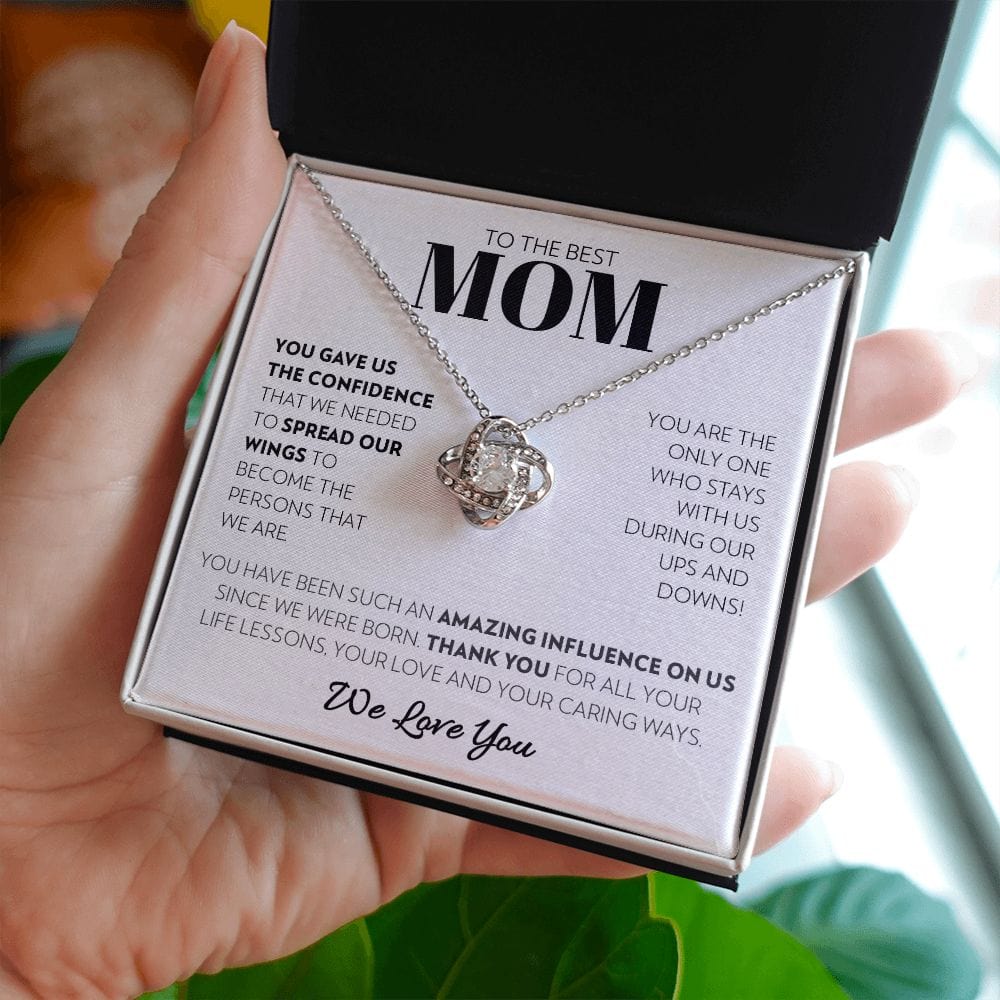 Mom (From Children) - Spread Our Wings - Love Knot Necklace