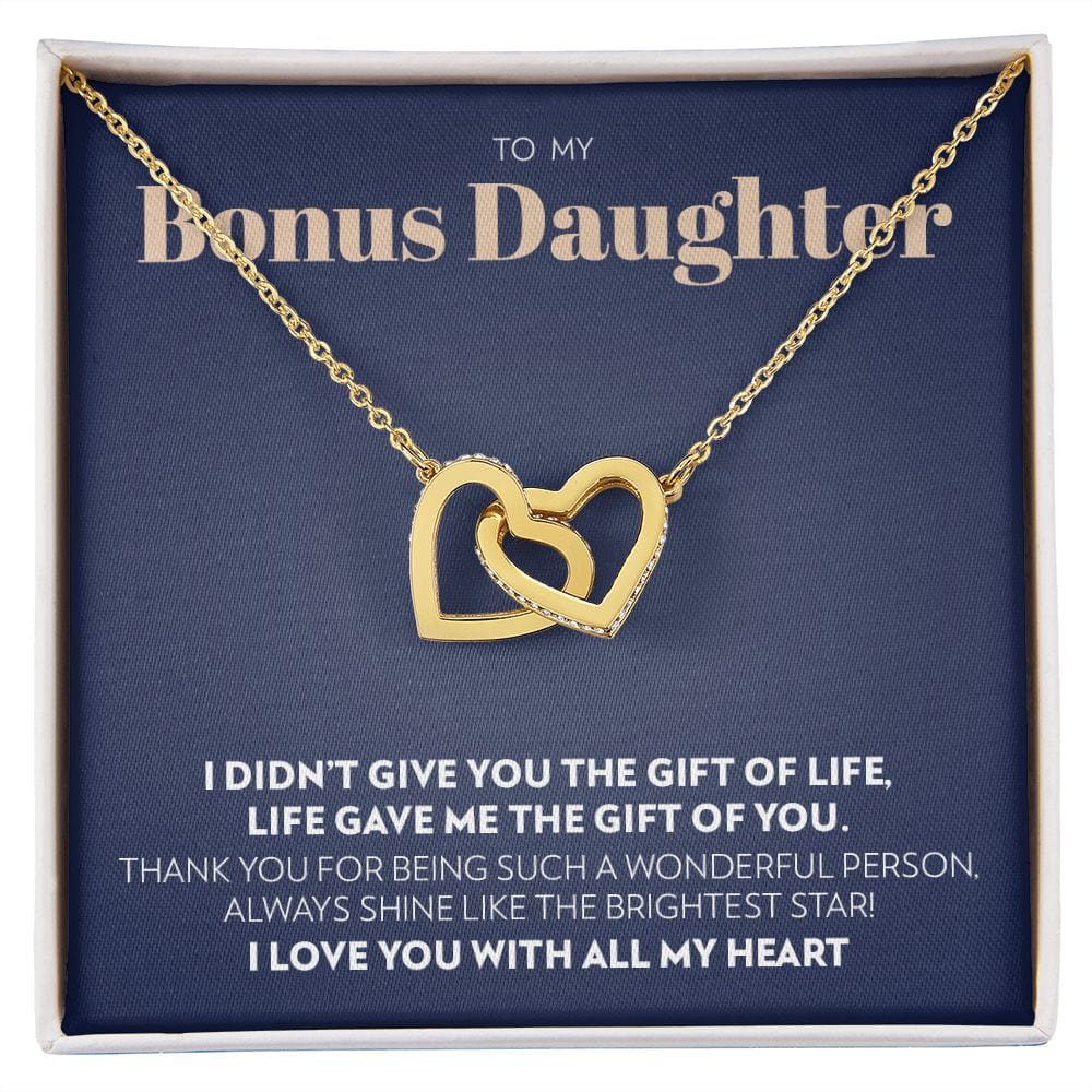 Bonus Daughter - Gift of You - Interlocking Hearts Necklace